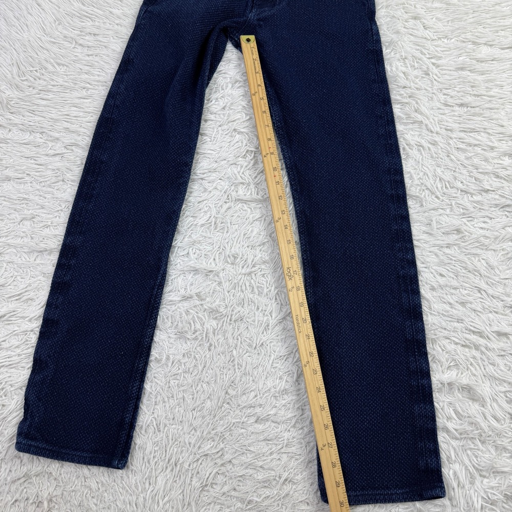 Gustin Pants Mens 31 Blue Monster Sashiko Dobby 5 Pocket Straight Leg 28x30 - Picture 10 of 12